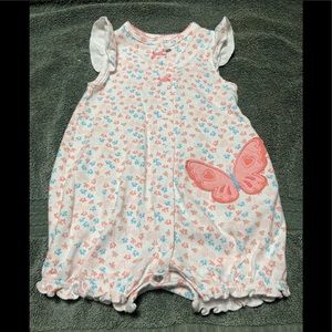 3-6 month Little Girls Butterfly Onesie